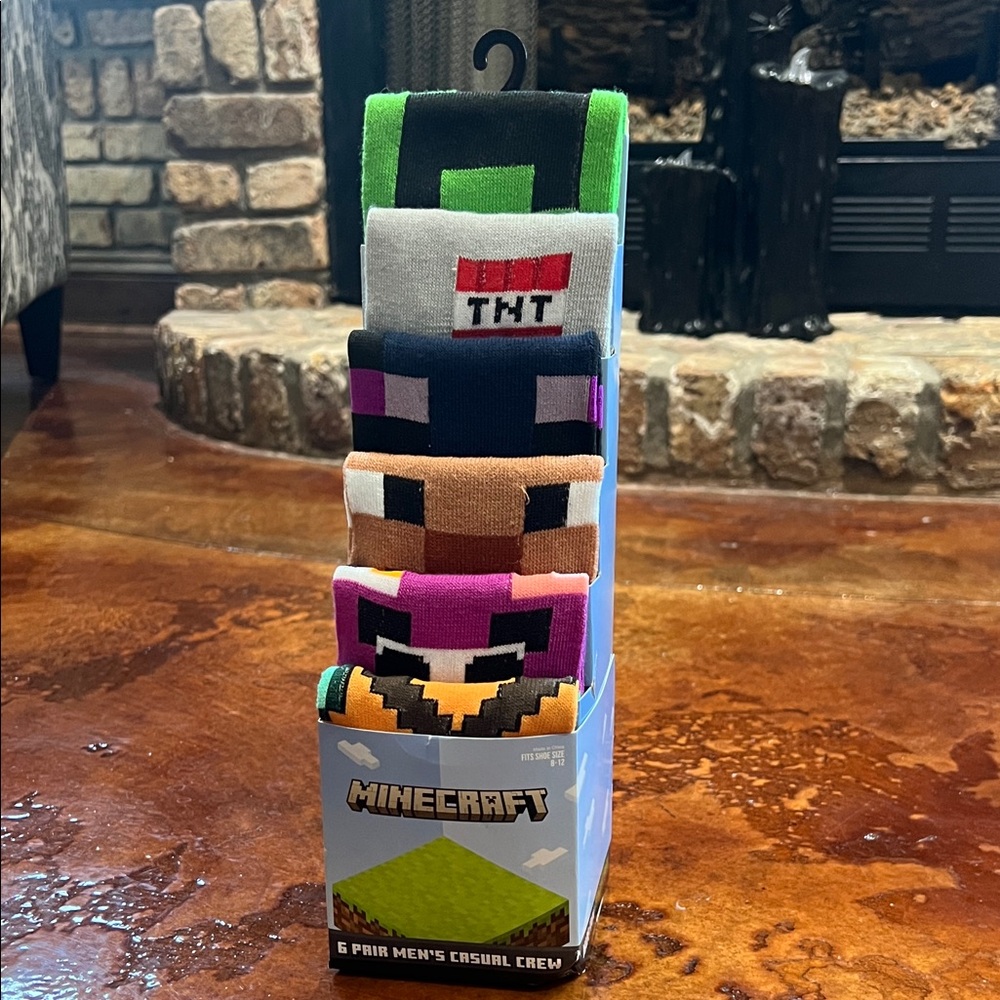 Minecraft: Men's Casual Crew Socks - Multicolor